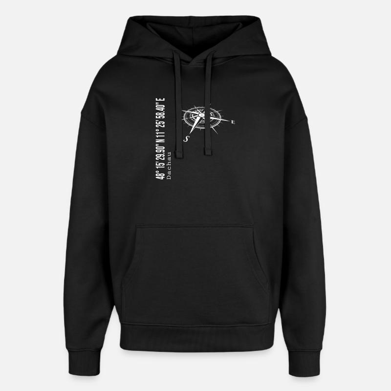 Dachau - Sweat à capuche unisexe Stanley/Stella Oversized - noir