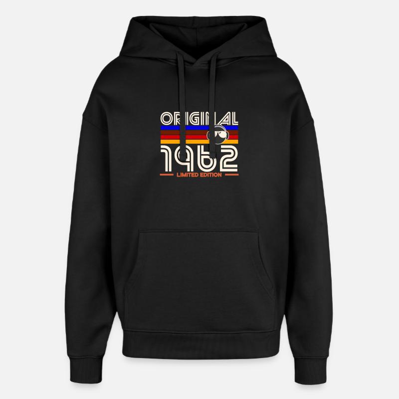 Original 1962 Rétro Edition - Sweat à capuche unisexe Stanley/Stella Oversized - noir