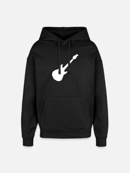 Guitar Music Gift Musician - Oversized Unisex Hoodie by Stanley/Stella - black