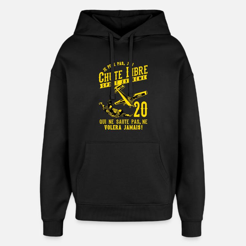 Freier Fall Extremsport 2020 - Oversized Unisex Hoodie von Stanley/Stella - Schwarz