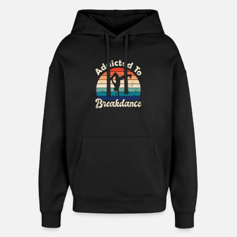 Breakdance - Stanley/Stella Oversized Felpa con cappuccio unisex - nero