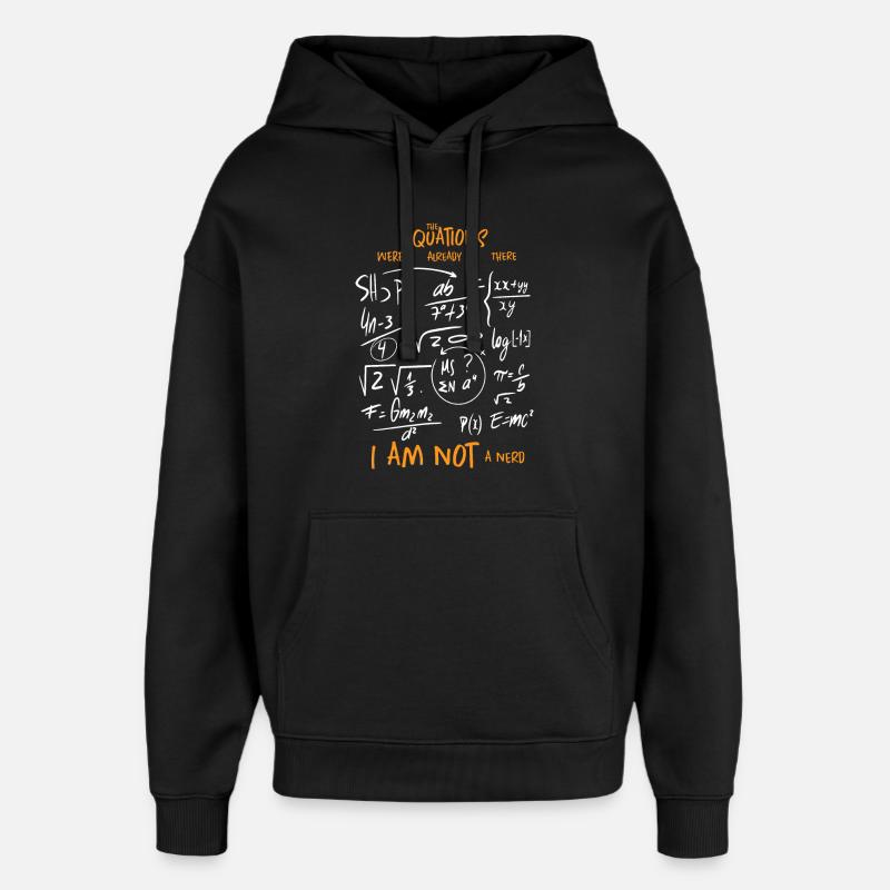 Mathematics equations - Oversized Unisex Hoodie by Stanley/Stella - black