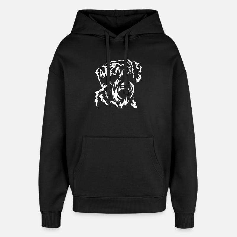 Schnauzer tête « Black Edition » - Sweat à capuche unisexe Stanley/Stella Oversized - noir