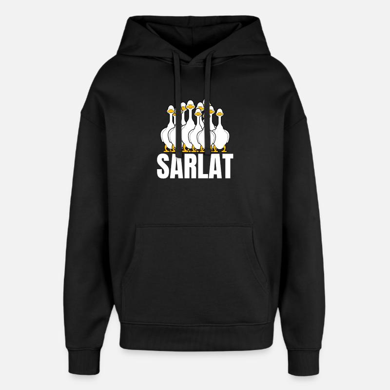 Sarlat, foie gras, canard - Sweat à capuche unisexe Stanley/Stella Oversized - noir