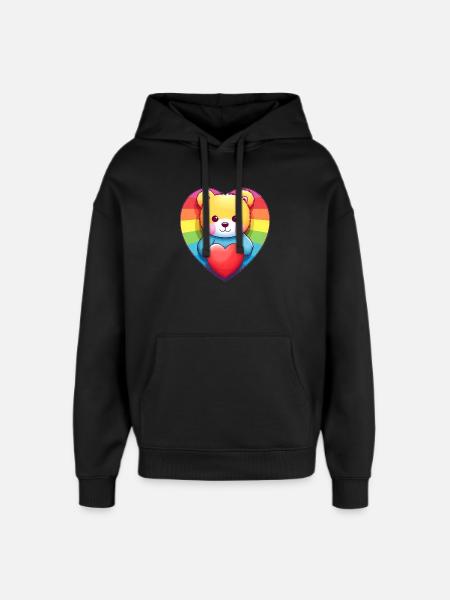 Love is a Bear Necessity - Oversized Unisex Hoodie by Stanley/Stella - black