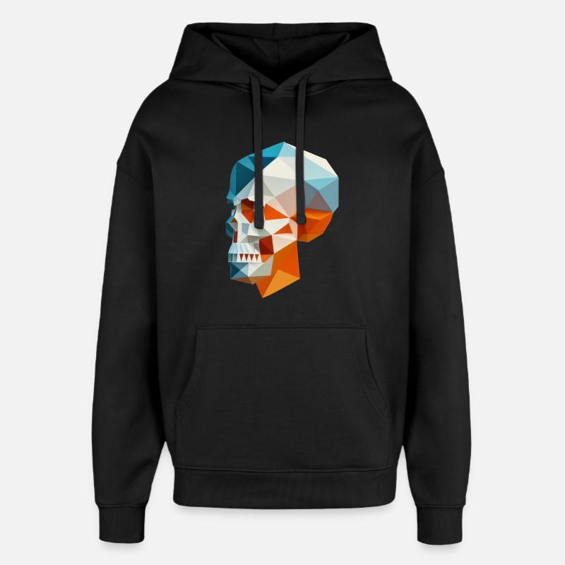 Crâne - Sweat à capuche unisexe Stanley/Stella Oversized - noir