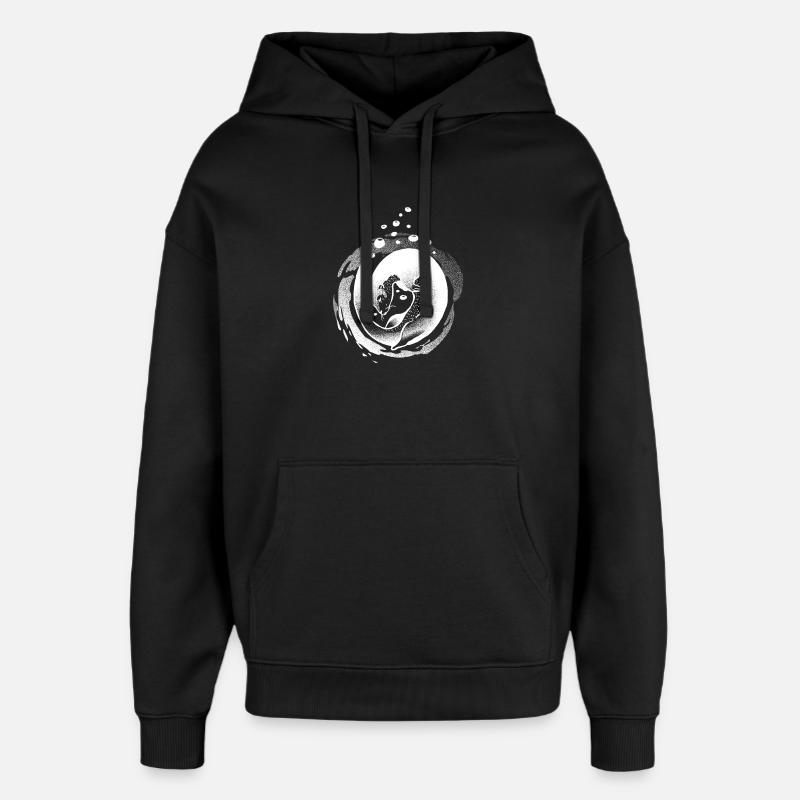 Otter Spell Invert - Oversized Unisex Hoodie by Stanley/Stella - black