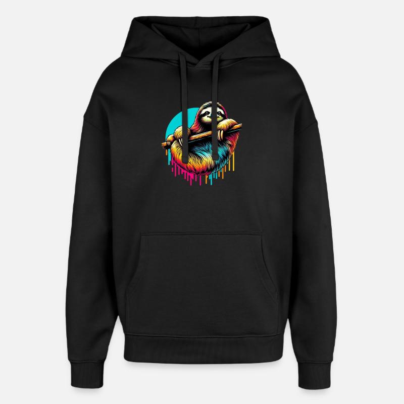 Paresse - Sweat à capuche unisexe Stanley/Stella Oversized - noir