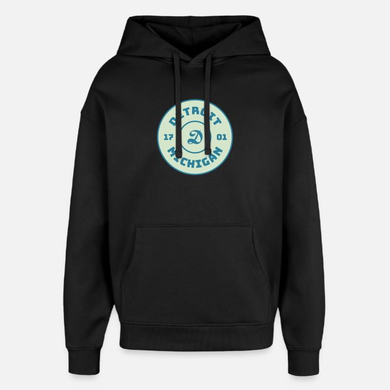 Detroit - Sweat à capuche unisexe Stanley/Stella Oversized - noir