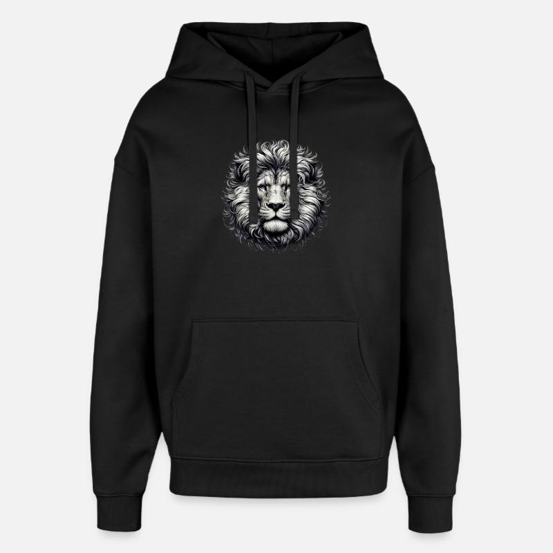 Lion - Oversized Unisex Hoodie by Stanley/Stella - black