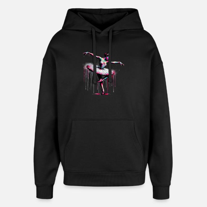 Danseuse de ballet avec tutu - Sweat à capuche unisexe Stanley/Stella Oversized - noir
