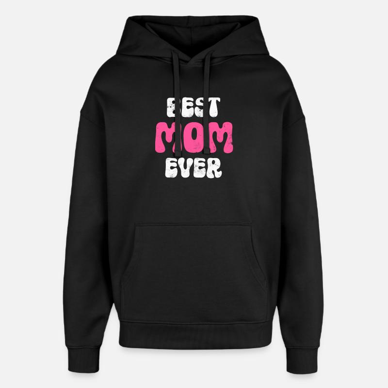 Maman Maman - Sweat à capuche unisexe Stanley/Stella Oversized - noir