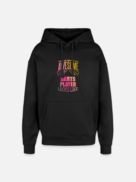 fléchettes - Sweat à capuche unisexe Stanley/Stella Oversized - noir