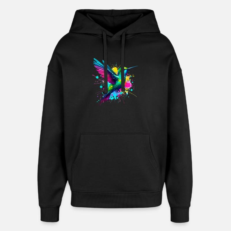 Colibri - Sweat à capuche unisexe Stanley/Stella Oversized - noir