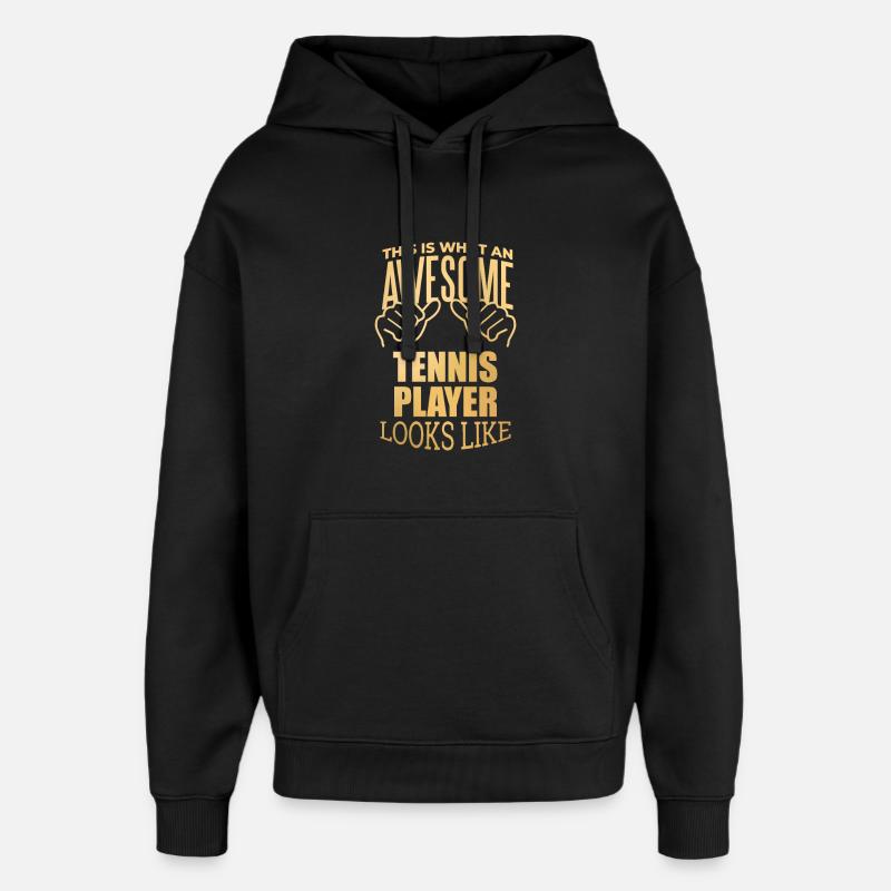 tennis - Sweat à capuche unisexe Stanley/Stella Oversized - noir