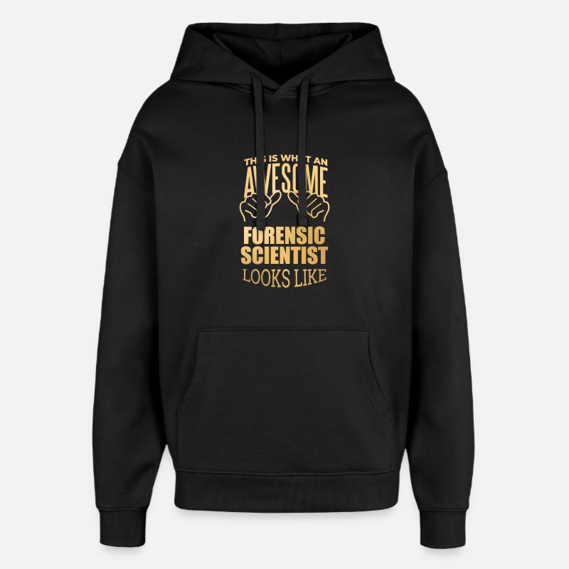 Forensik - Oversized Unisex Hoodie von Stanley/Stella - Schwarz