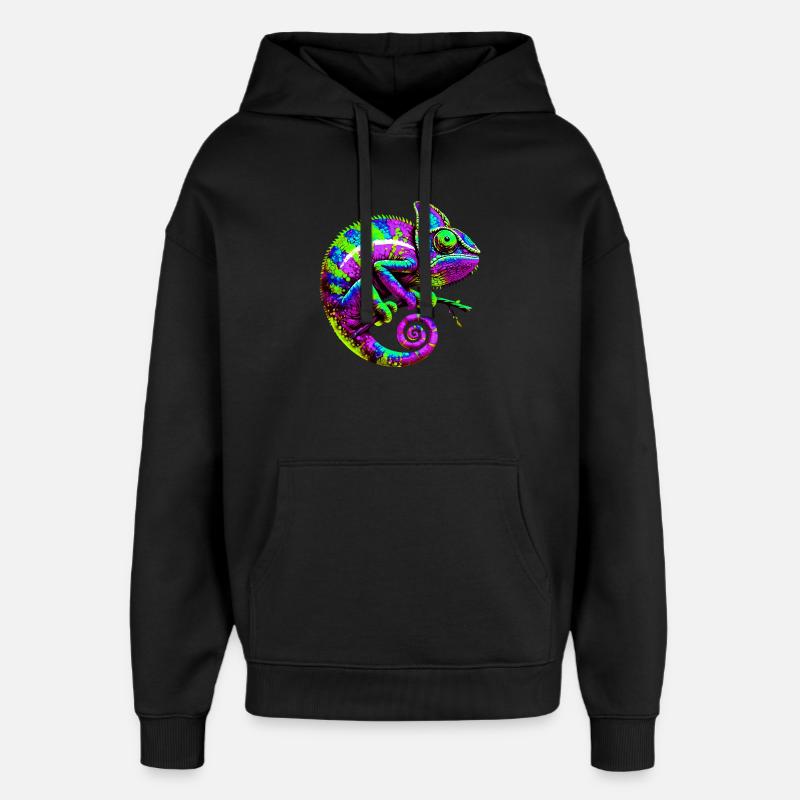 Chamäleon - Oversized Unisex Hoodie von Stanley/Stella - Schwarz