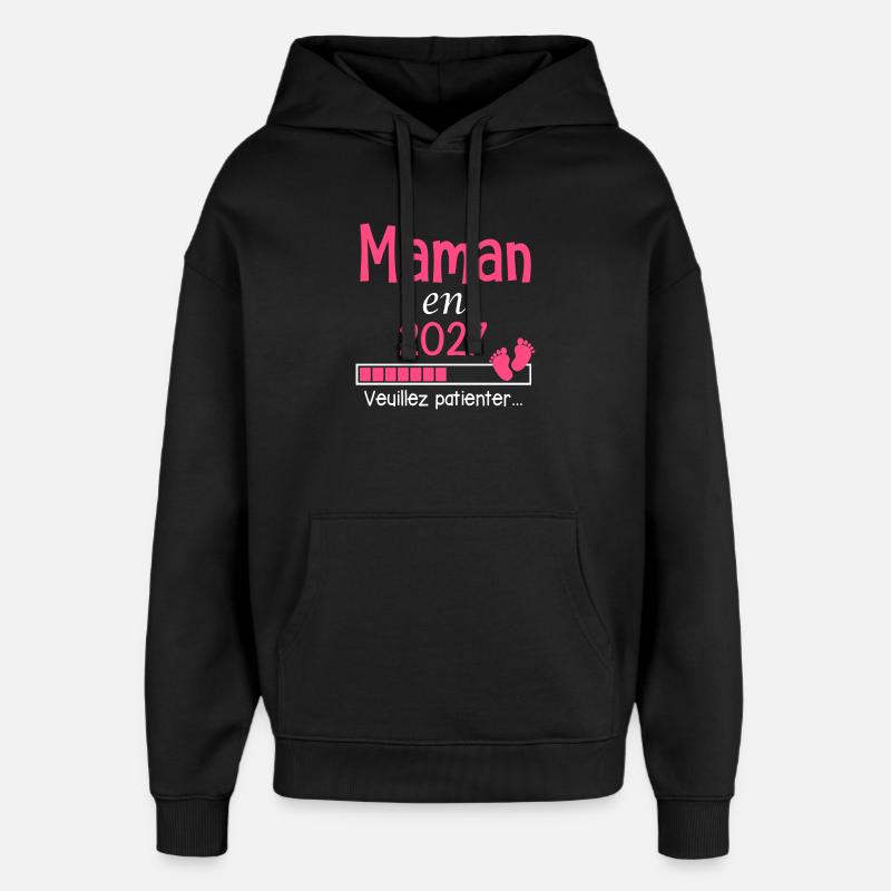 Maman en 2027 cadeau future maman - Sweat à capuche unisexe Stanley/Stella Oversized - noir
