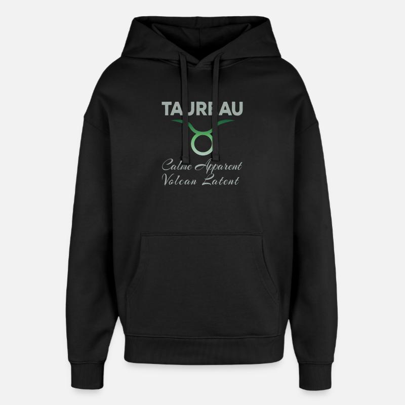 Taureau - Sweat à capuche unisexe Stanley/Stella Oversized - noir