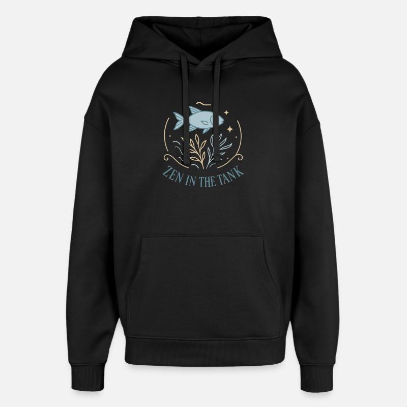 Le zen dans l’aquarium - Sweat à capuche unisexe Stanley/Stella Oversized - noir