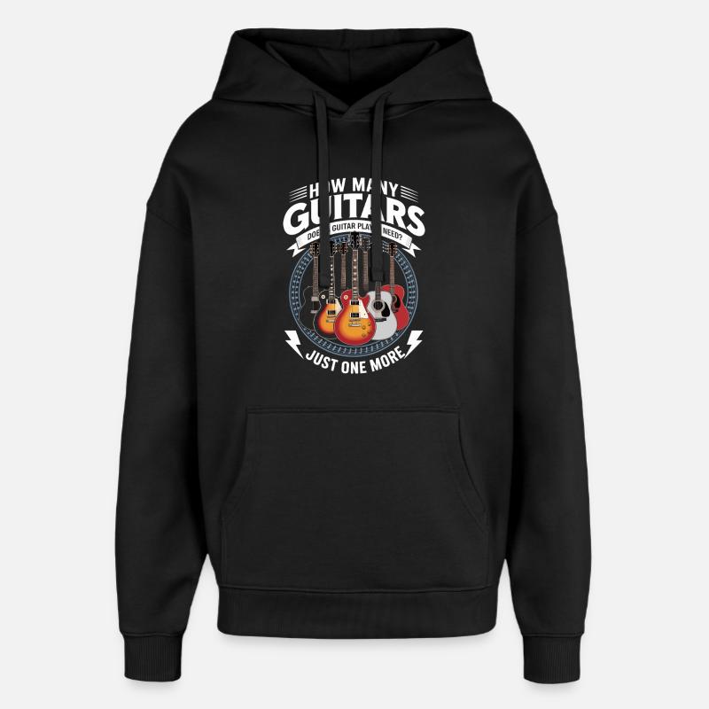 Guitariste Guitare - Sweat à capuche unisexe Stanley/Stella Oversized - noir