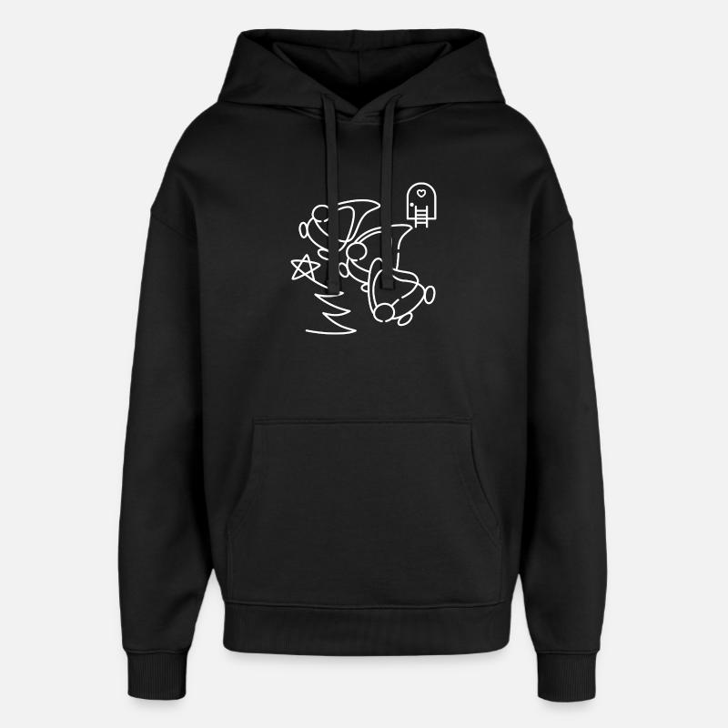3 Père Noël – Noël - Sweat à capuche unisexe Stanley/Stella Oversized - noir