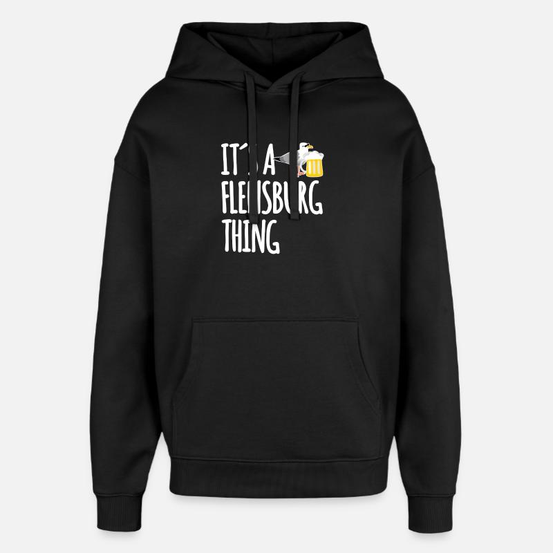 C’est une affaire de Flensburg - Sweat à capuche unisexe Stanley/Stella Oversized - noir