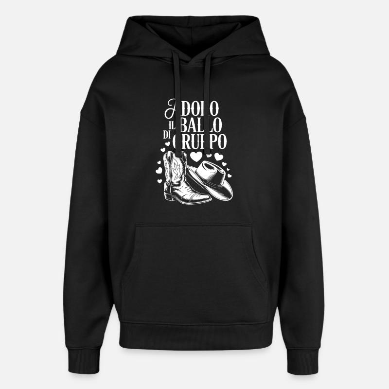 I love group dancing - Oversized Unisex Hoodie by Stanley/Stella - black