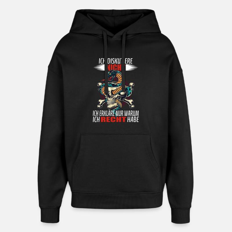 Je ne discute pas - j’explique juste... - Sweat à capuche unisexe Stanley/Stella Oversized - noir