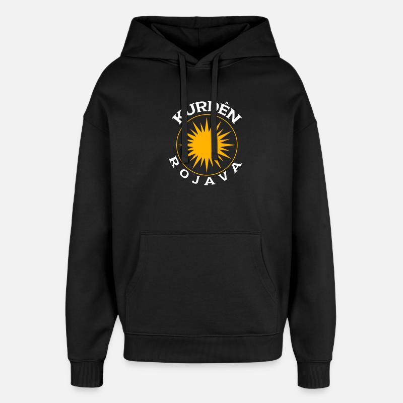 Kurds Rojava - Oversized Unisex Hoodie by Stanley/Stella - black