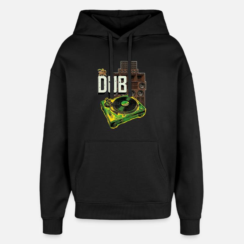 Platine Dub Reggae Soundsystem - Sweat à capuche unisexe Stanley/Stella Oversized - noir