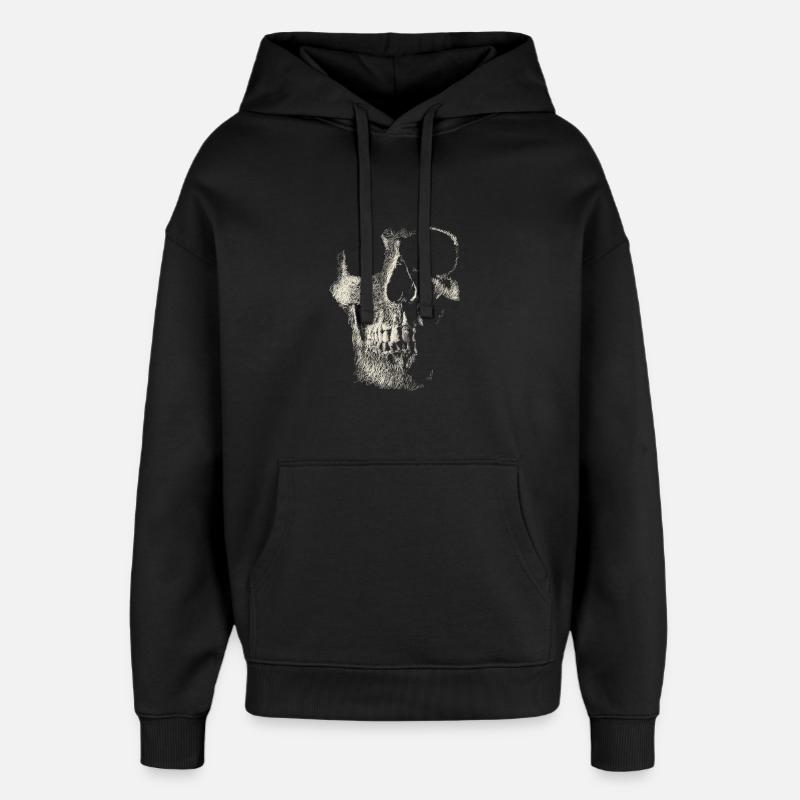Skull - Sweat à capuche unisexe Stanley/Stella Oversized - noir