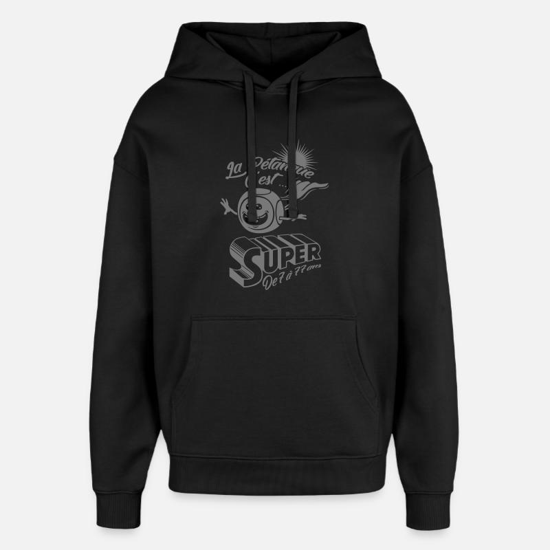 La pétanque c'est super - Sweat à capuche unisexe Stanley/Stella Oversized - noir