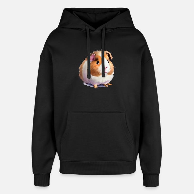 Cochon d’Inde mignon - Sweat à capuche unisexe Stanley/Stella Oversized - noir