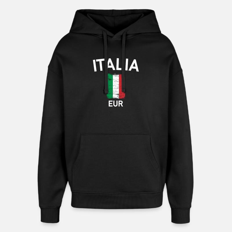 Drapeau de l’Italie - Sweat à capuche unisexe Stanley/Stella Oversized - noir