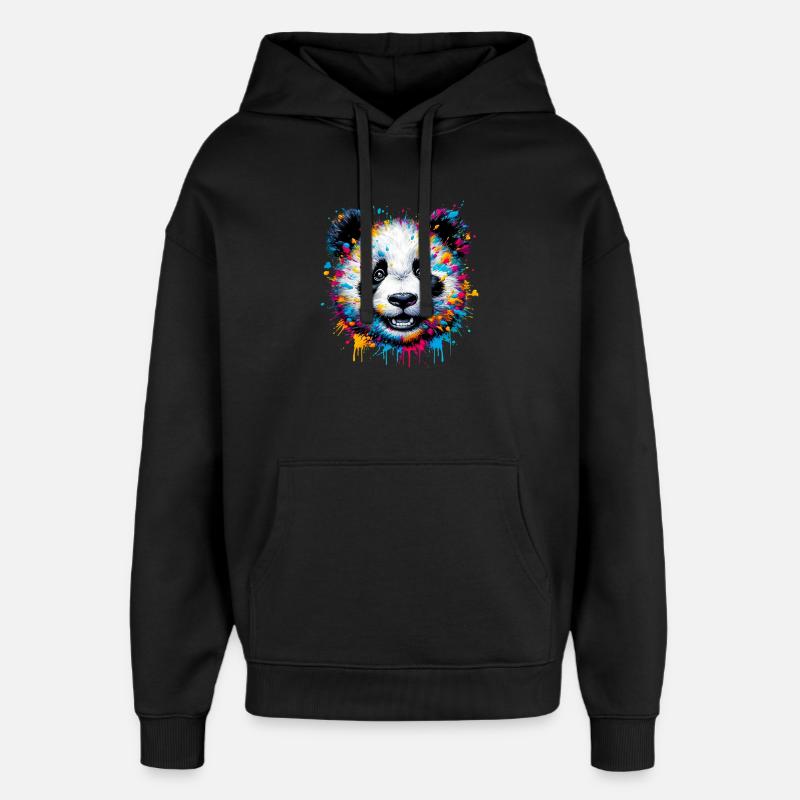 Panda - Oversized Unisex Hoodie von Stanley/Stella - Schwarz