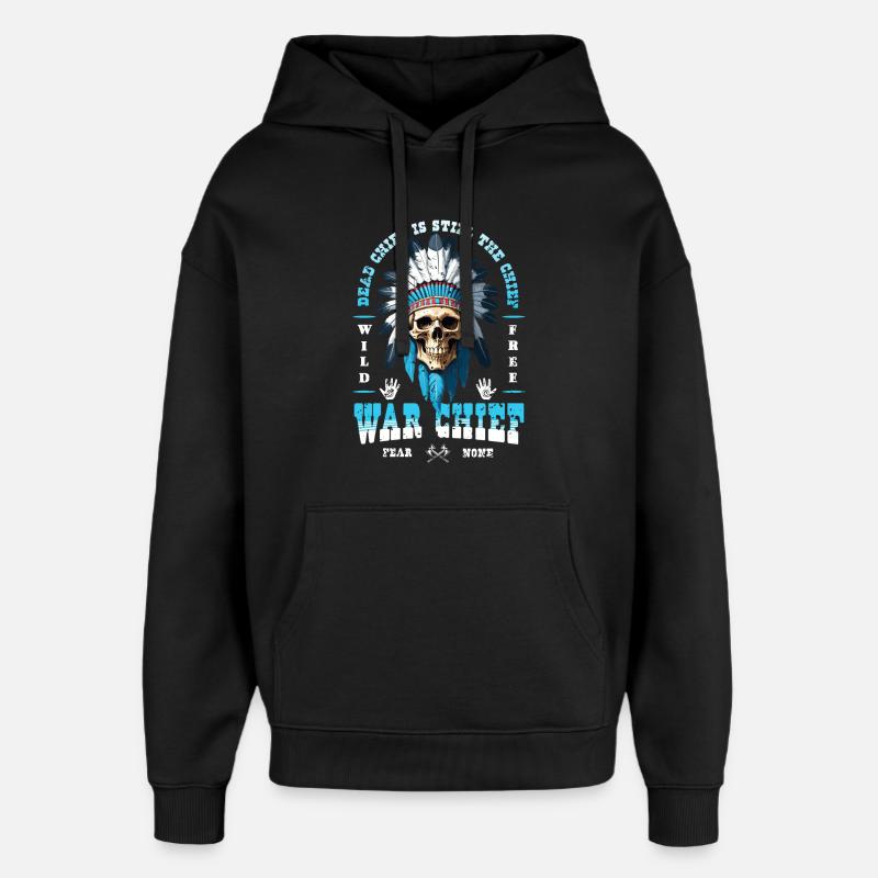 Crâne indien - Sweat à capuche unisexe Stanley/Stella Oversized - noir
