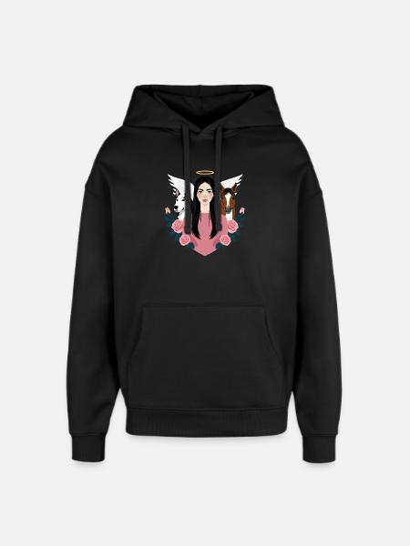 Maîtresse, chien et cheval - Sweat à capuche unisexe Stanley/Stella Oversized - noir