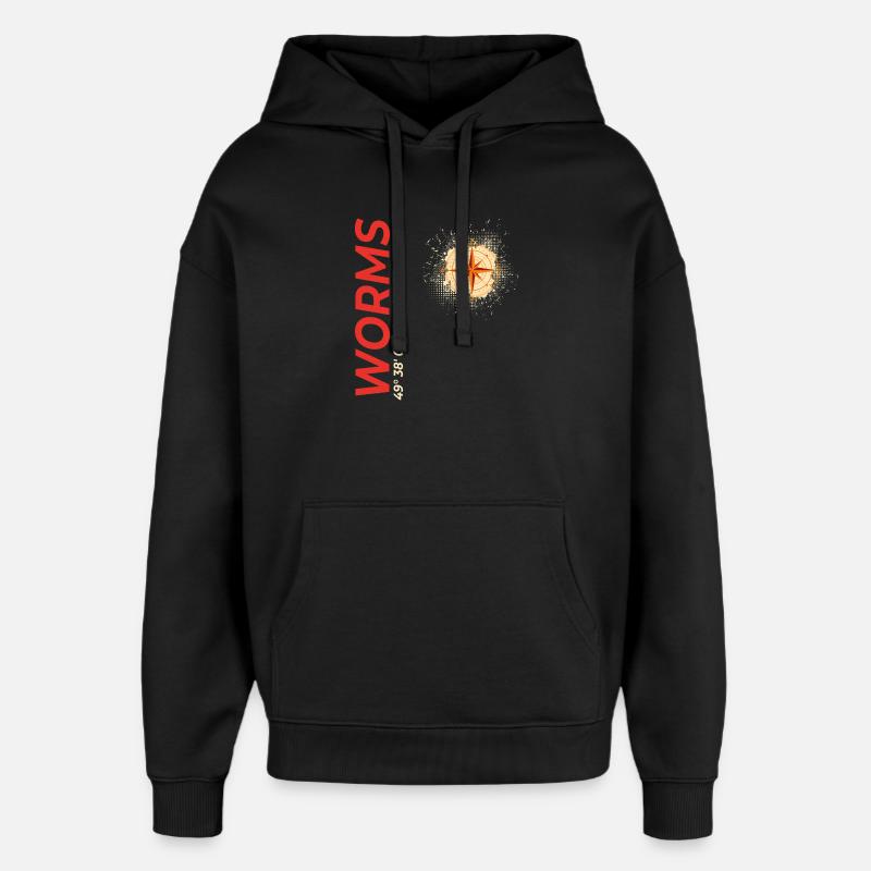 Worms - Oversized Unisex Hoodie von Stanley/Stella - Schwarz
