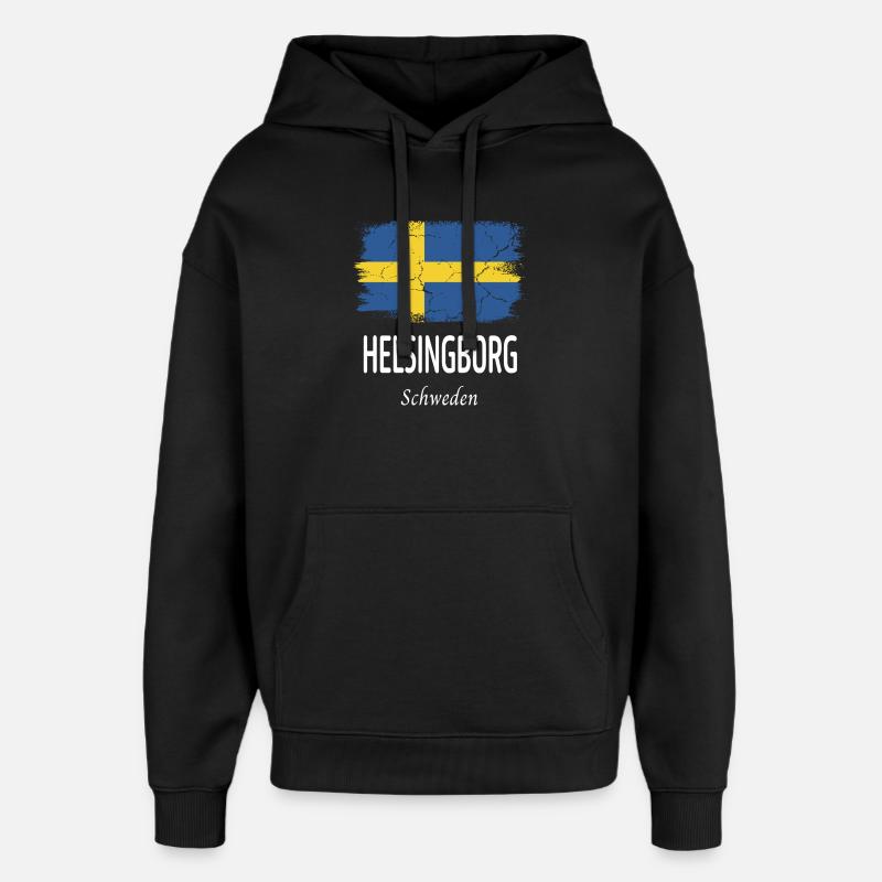 Helsingborg - Sweat à capuche unisexe Stanley/Stella Oversized - noir