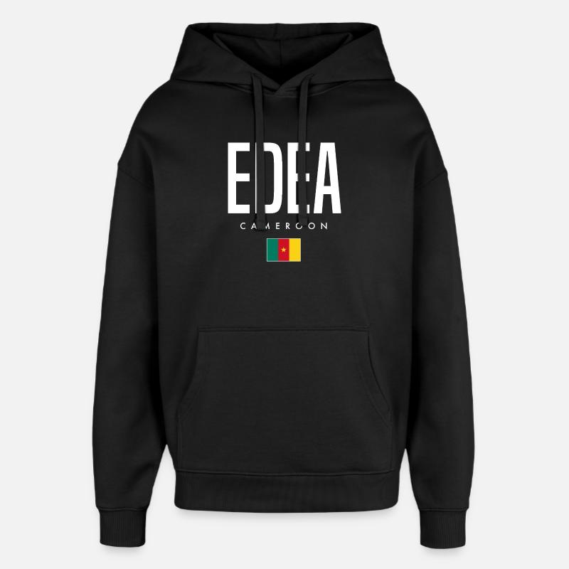 Edea Cameroun Camerounais - Sweat à capuche unisexe Stanley/Stella Oversized - noir