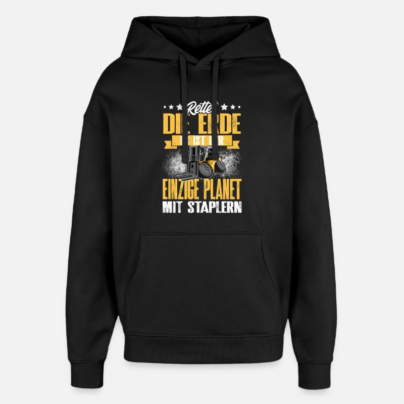 Staplerfahrer - Oversized Unisex Hoodie von Stanley/Stella - Schwarz
