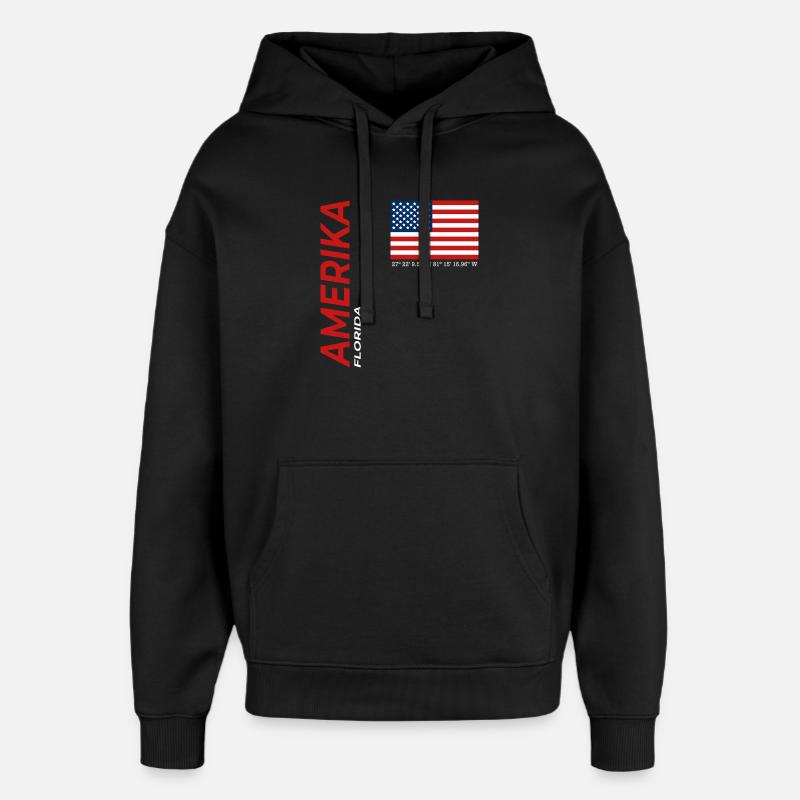 Floride - Sweat à capuche unisexe Stanley/Stella Oversized - noir