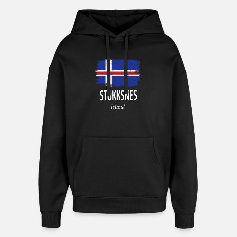 Stokksnes - Sweat à capuche unisexe Stanley/Stella Oversized - noir