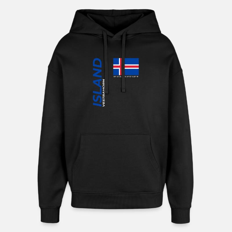 Vestrahorn - Sweat à capuche unisexe Stanley/Stella Oversized - noir
