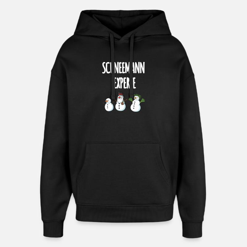 Schneemann Experte - Oversized Unisex Hoodie von Stanley/Stella - Schwarz