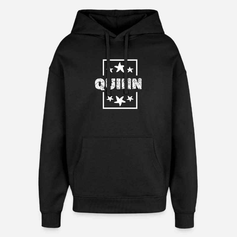 Anniversaire Quinn - Sweat à capuche unisexe Stanley/Stella Oversized - noir