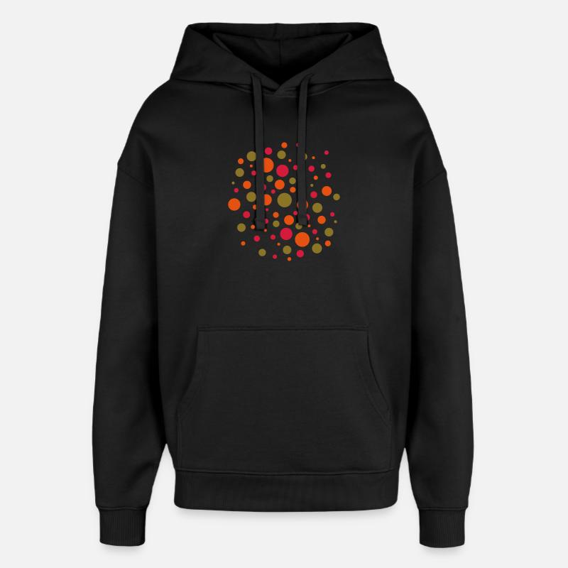 Dots - Sweat à capuche unisexe Stanley/Stella Oversized - noir