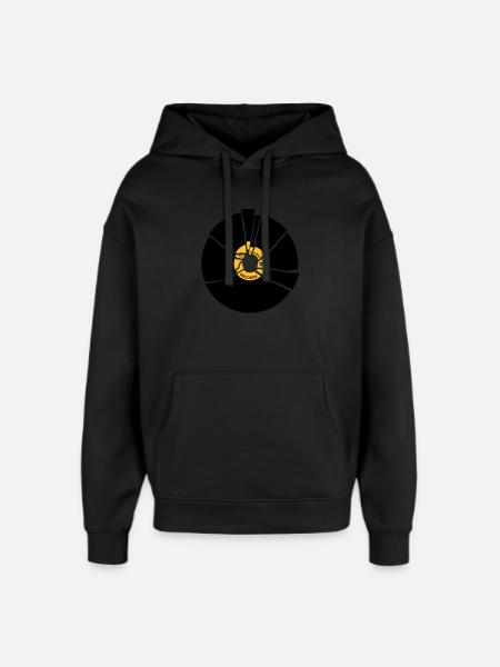 record vinyl - Sweat à capuche unisexe Stanley/Stella Oversized - noir