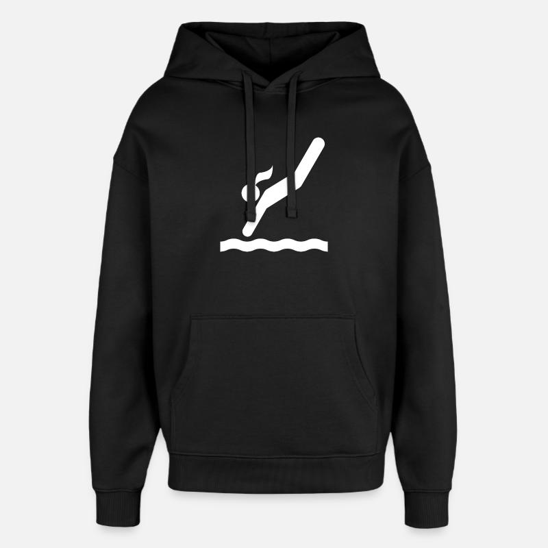 Turmspringen - Oversized Unisex Hoodie von Stanley/Stella - Schwarz